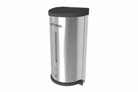Distributore automatico di sapone/sanificante liquido in acciaio inossidabile con estremità in plastica - Distributore automatico di sapone liquido in acciaio inossidabile HK-RSD