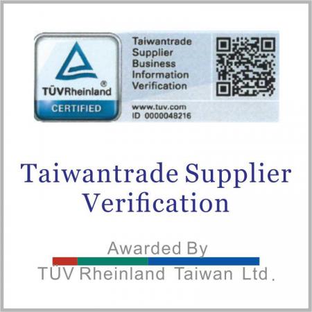 Сертифицированный поставщик Taiwan Trade с сертификатом TUV