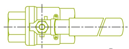Vaizdas iš viršaus: 2 kompiuterių rutulinis vožtuvas