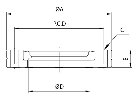 CF Rotatalbe Bored Blank Flange
