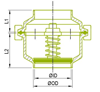 DIN 용접 역류 방지 밸브