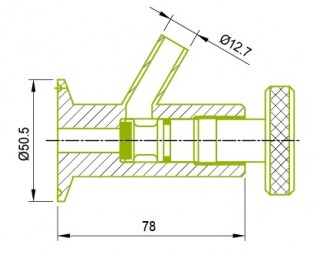 Clamp End Vzorový kohoutový ventil Vzorový kohout ventilu