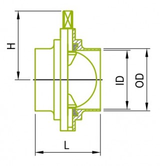 Zváracie klapkové ventily DIN Motýľový ventil