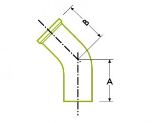 Автоматическая сварка труб: Гигиеническое зажимное соединение, колено 45° ДТ13