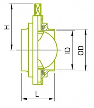 Inch-formaat lasvlinderkleppen Vlinderklep