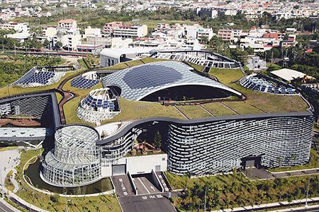 Commercial and Office - Central Taiwan Innovation Campus MOEA use New techniques and innovative applications of expanded metal mesh make buildings unique