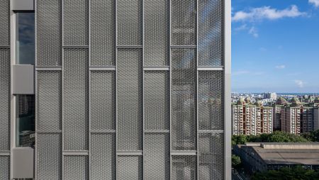 SKA 30-13 type Expanded metal mesh facades introduce natural light from multiple angles.