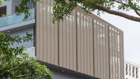 Residential Building Facade - New techniques and innovative applications of expanded metal mesh make buildings unique