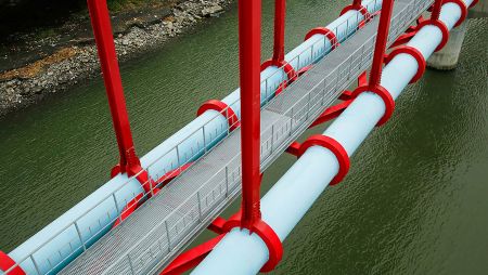 Southern - Water Pipeline Bridge - The XG24 model is an Expanded metal mesh that meets JIS and CNS national standards