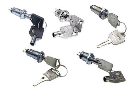 Key switch lock of 12mm diameter lock for fireproof instrument