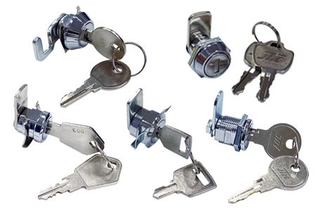 16mm外径平钥匙档片锁，用于工业设备