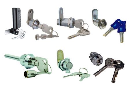 Cam lock with tubular key for small cabinet and enclosure doors