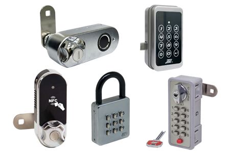 Push-button locker lock for cabinets