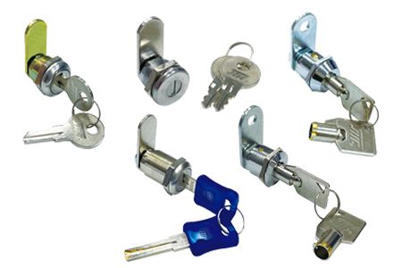 19mm外径档片锁 - 19mm外径管状钥匙档片锁，用于医疗柜