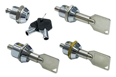 Push In Lock - Push in lock with tubular key for automotive accessories