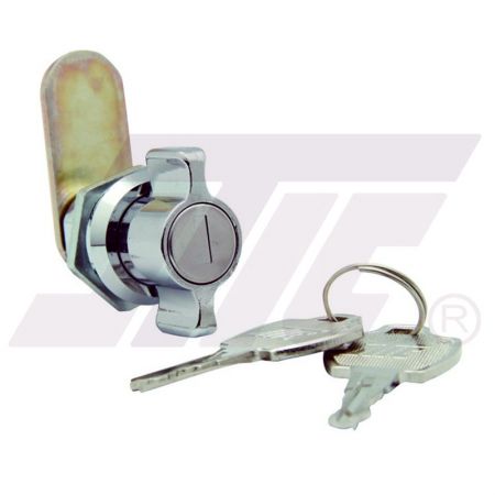 19mm外徑防塵設計金屬材質把手鎖 - 19mm外徑5pin帶把手防塵設計含雙邊銑齒銅鑰匙排片鎖