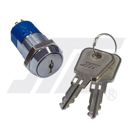 19mm UL Certified Dust-Proof Switch Lock (Bright Chrome Plated Standard) - 19mm UL certified switch lock with flat key