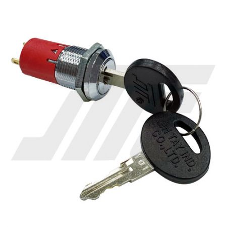 Trava de interruptor antivibração certificada UL, diâmetro de 16 mm. - Trava de chave certificada UL, diâmetro de 16 mm, com chave plana.