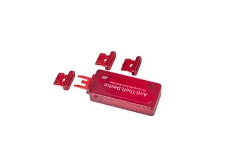 Foto do produto do bloqueio de segurança da porta USB C9802 vermelho