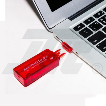 C9802 USB埠安全锁产品照红色