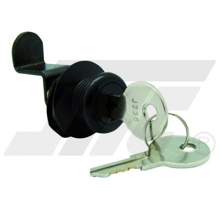 19mm Glass Cabinet Lock with Round Handle - 19mm large-size cam lock with flat key