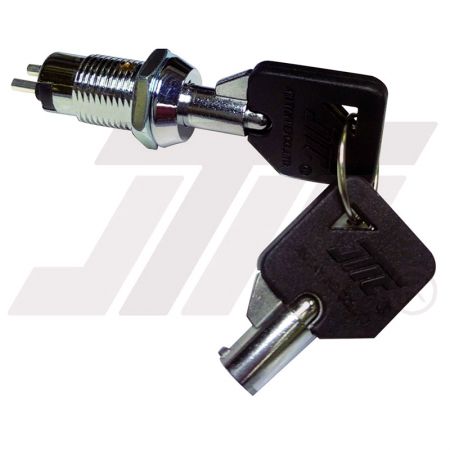 Fechadura de interruptor de 12mm com chave tubular e cobertura de plástico - Trava de micro interruptor de 12mm com chave tubular