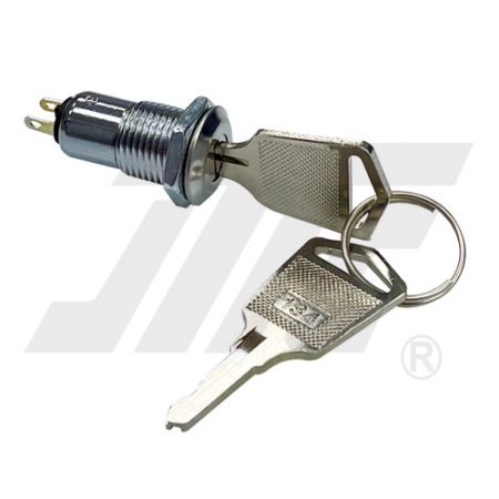 12mm外徑多功能電源鎖含單邊銑齒銅鑰匙鎖開關