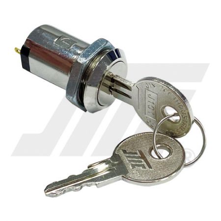 19mm外径4pin电源锁(含双边铣齿铜钥匙开关) - 19mm外径4pin电源锁，含双边铣齿铜钥匙开关