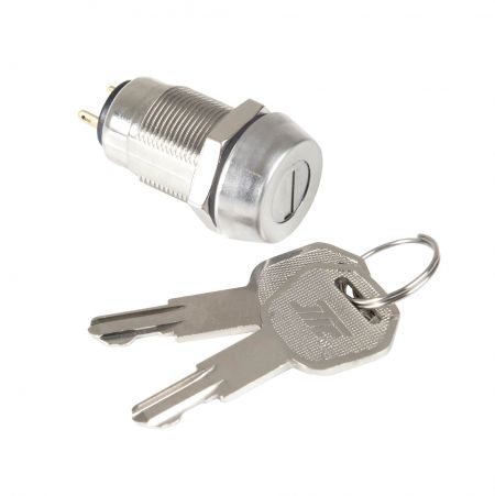 19mm IP54 Anti-vibration Function Switch Lock with Flat Key - 19mm Waterproof, shockproof and dustproof switch lock