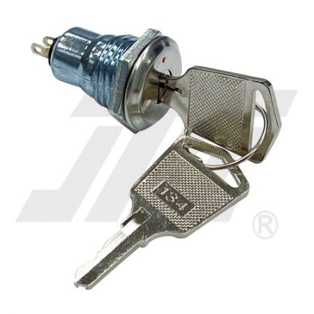 16mm外径开关电源锁(含单边铣齿铜钥匙锁开关)