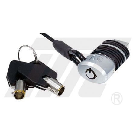 Trava antifurto de porta USB com chave tubular e cabo - Trava de porta USB de 7 pinos com alta segurança.