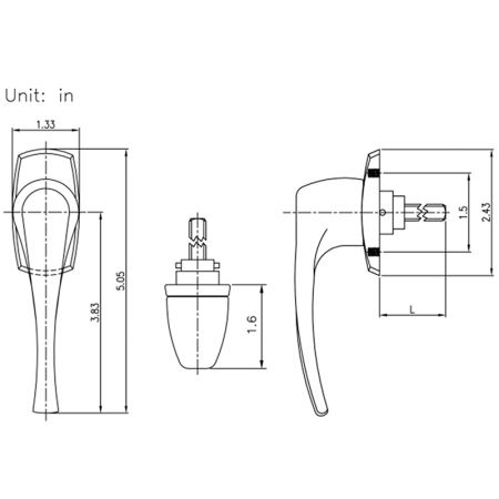 Especificação da fechadura de manípulo L704.