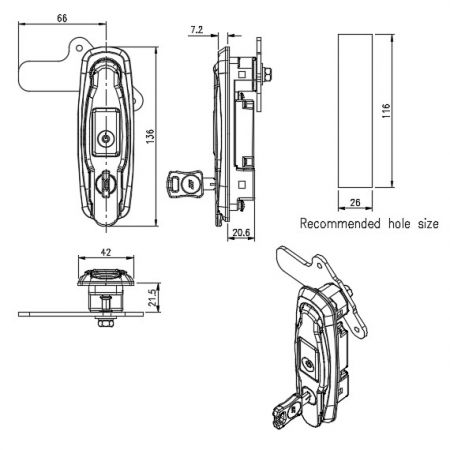 Serratura elettrica Bluetooth APP iT605B SPEC