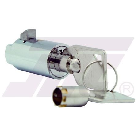 Fechadura cilíndrica de alça T-Handle de 19mm para máquina de venda com liberação rápida - Fechadura cilíndrica para máquina de venda de 19mm, 180 graus