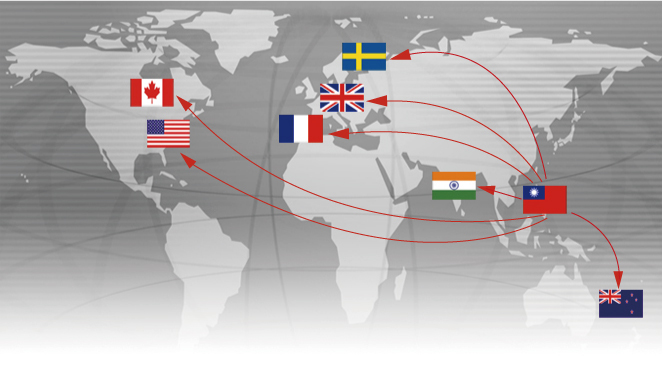 CHERNG YI HSING PLASTIC PLATING FACTORY CO., LTD. World Wide Market