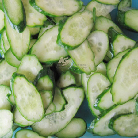 小黃瓜切片 (適用於根莖類及葉菜類切丁、片、絲。葉菜端切割長度: 1mm ~ 30mm。)