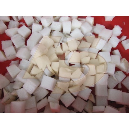 白蘿蔔切丁 (切丁尺寸: 3mm ~ 20mm，芋頭、馬鈴薯、蘋果….等等可快速切立方丁。)