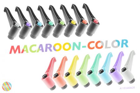 Существует множество цветовых комбинаций ручки и кнопки.
