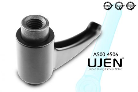 Curved Zinc Adjustable Handle Nut, M6, L45 - Curved Adjustable Hand Lever Zinc M6 length45