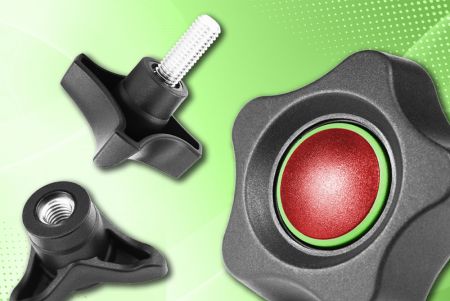 Multi-color Plastic Clamping Knob Screw (Nut) - Multi-color plastic knob with steel screw