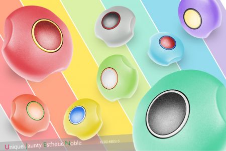 Le bouton multicolore peut correspondre au système de couleurs de macaron unique développé par UJEN, ou personnaliser la couleur pour répondre à vos besoins.
