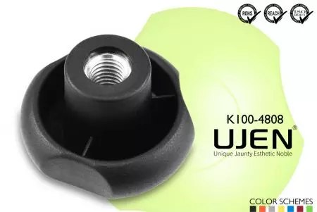 Three Lobe Hand Knob Nut, M8, D48 - Circle knob M8 Diameter48