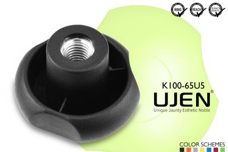 Three Lobe Hand Knob Nut, 5/16, D65