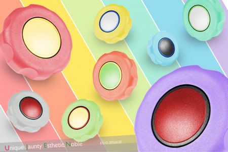 La perilla multicolor puede combinarse con el sistema de colores único de macarrón desarrollado por UJEN, o personalizar el color para satisfacer sus necesidades.