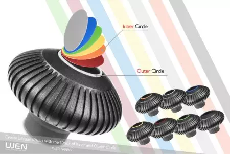 カラフルなノブの上部から選べる49のカラーバリエーション