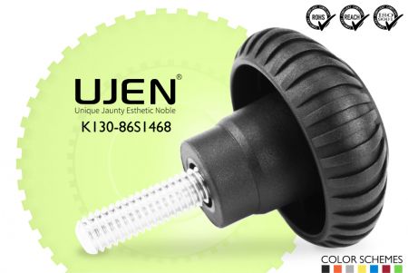 Bouton de main en forme de vitesse, M14 x 68mm, D86