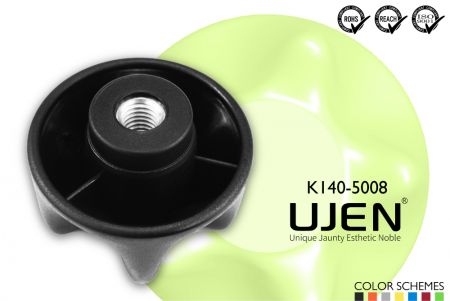 Sternhandknopf-Mutter, M8, D50