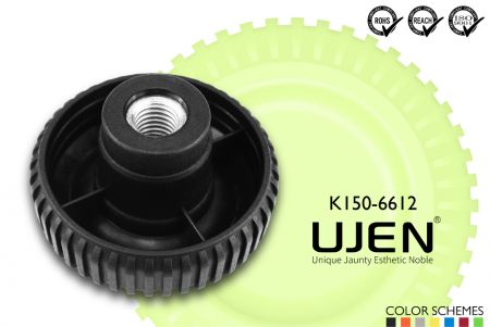 輪型塑膠旋鈕手轉螺帽, M12, D66