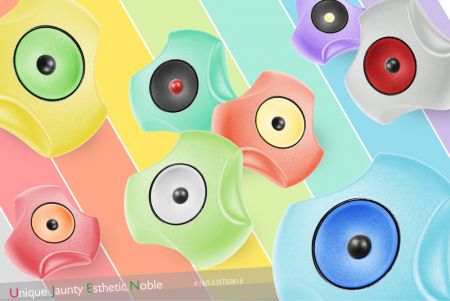 Le bouton multicolore peut s'accorder avec le système de couleurs macarons unique développé par UJEN, ou personnaliser la couleur pour répondre à vos besoins.