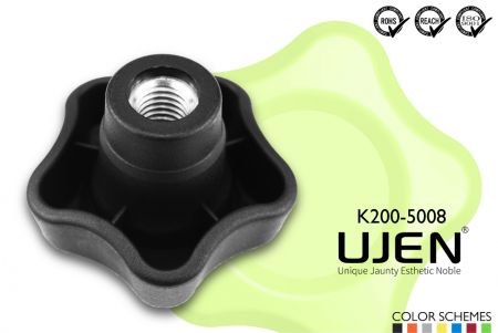 Baut Kenop Tangan Pentagon, M8, D50